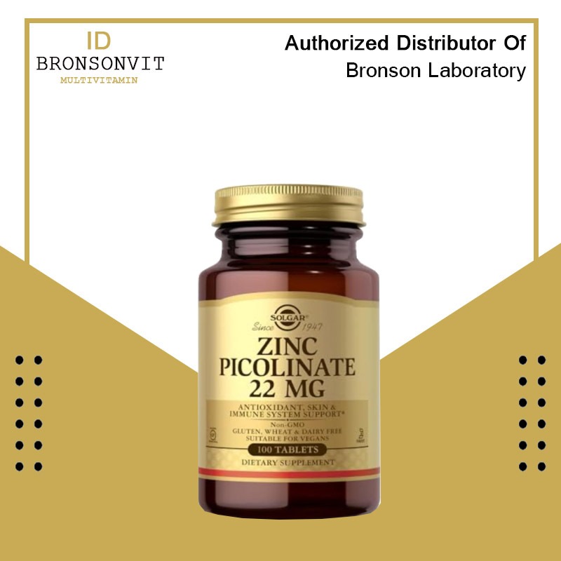 Solgar Zinc Picolinate 100 Tablet Ori USA Vit Zinc Picolinate Solgar Zat besi Zinc Picolinate