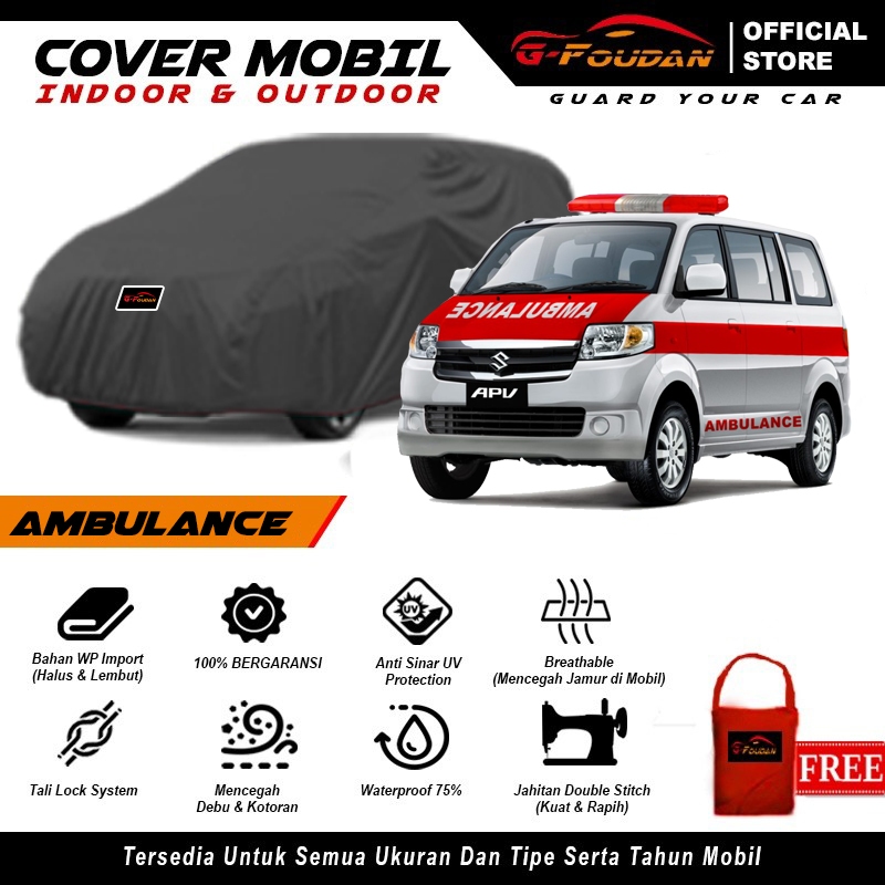 Body Cover Mobil Ambulance / Sarung Mobil Ambulance / Selimut Mobil Ambulans Penutup Mobil Ambulance