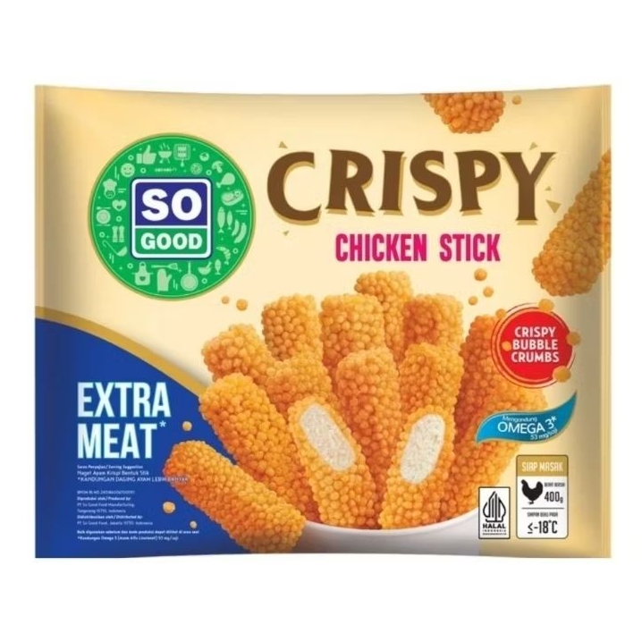 

SO GOOD Crispy Nugget STICK 400gr Chicken Nuget Ayam Halal Enak