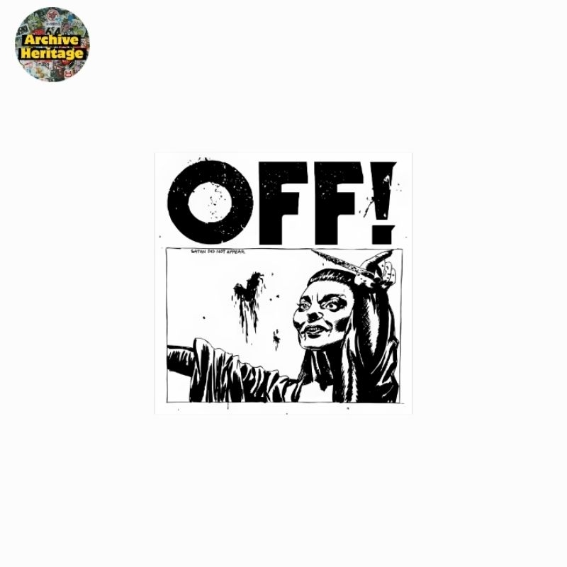 

sticker band OFF! satan graphics cover album hardcore punk stiker