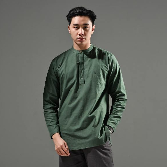 TEAL GREEN SERIES Kemeja Koko Kaum Adam warna Teal Green