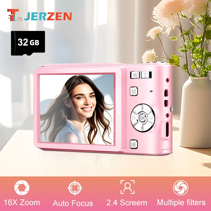 【Dengan Kartu 32G】 Camera Digital 50/64MP 16 18X Digital Zoom Digicam Kamera Pocket 4K Kamera Mini