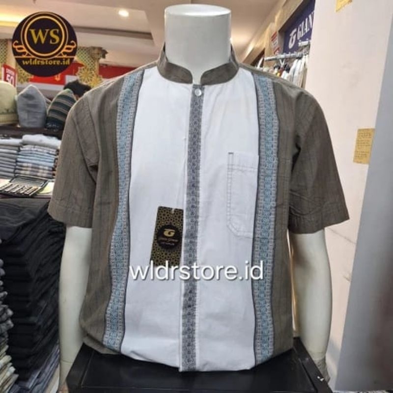 baju koko bordir pria brand GIANI GRACIO G71305 012 07 BROWN