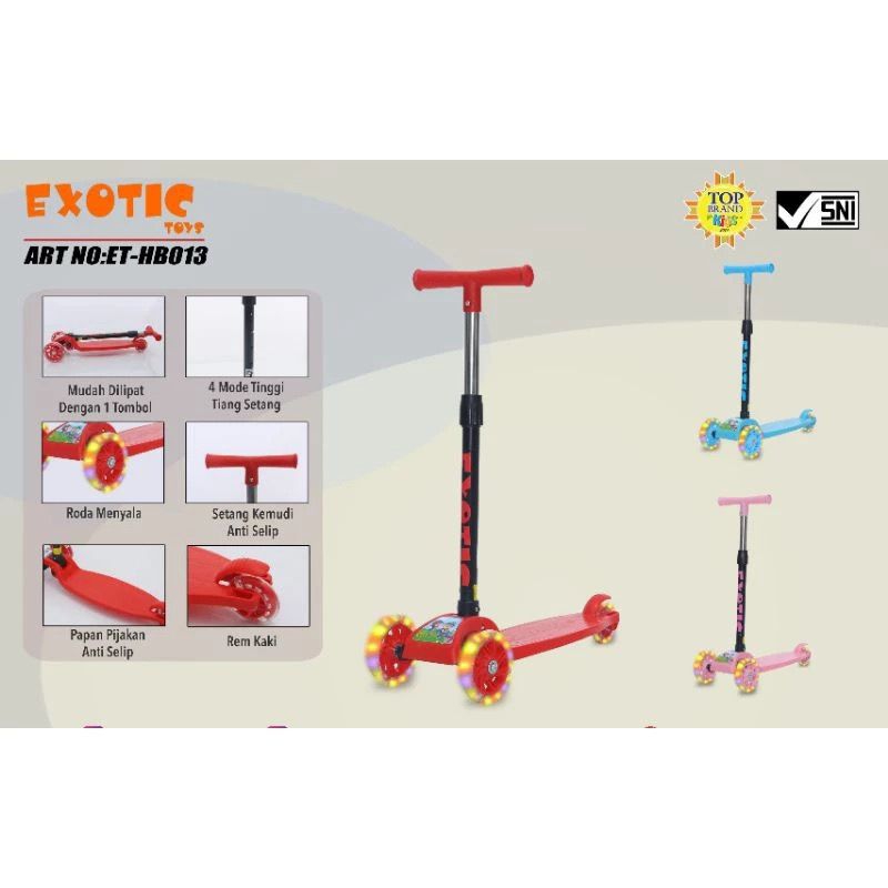 scooter anak LED / Scotter Exotic HB 013