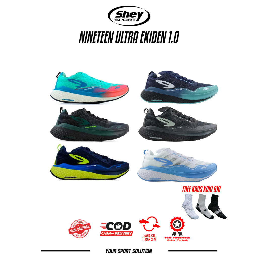 SEPATU RUNNING NINETEEN ULTRA EKIDEN 1.0 - ORIGINAL 100%