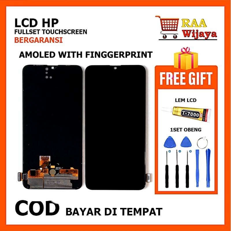 [ORIGINAL] LCD REALME XT /REALM3 X2/RENO Z FINGERPRINT FULLSET Touchscreen