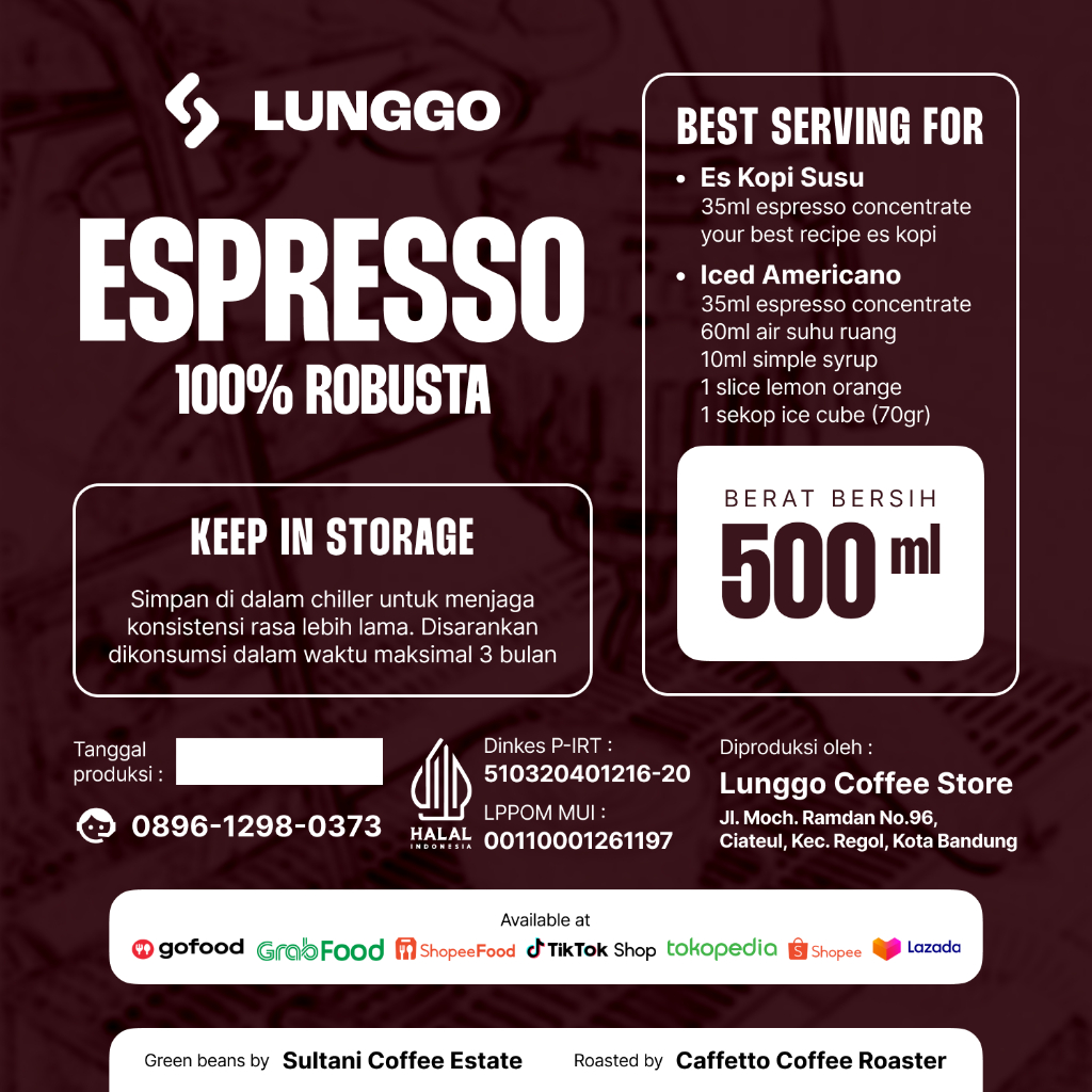 

Bundling 500 mL Liter Espresso