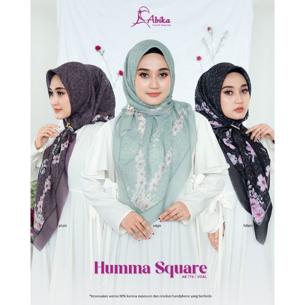 HUMMA SQUARE SCRAFT SEGI EMPAT MOTIF ABIKA HIJAB