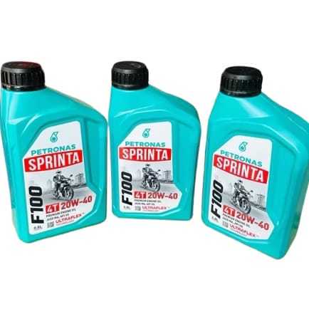 PETRONAS SPRINTA OLI MOTOR PELUMAS F100 20W-40 0,8 LITER UNTUK MOTOR 4 TAK ORIGINAL PETRONAS 100%