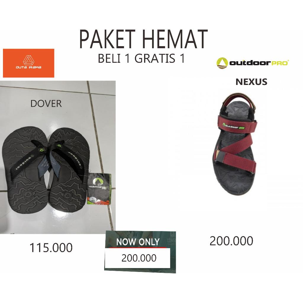 DUTAIRAMA - PAKET HEMAT BELI 1 GRATIS 1 SANDAL OUTDOOR NEXUS + DOVER