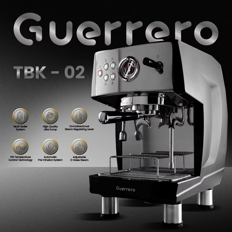 MESIN KOPI ESPRESSO - ESPRESSO MACHINE GUERRERO TBK02 SEMI COMMERCIAL DOUBLE THERMOBLOCK