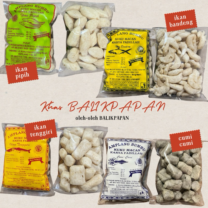 

Amplang Kuku Macan 4 rasa (tenggiri,bandeng,cumi,pipih) || isi 4pcs asli baikpapam kaltim