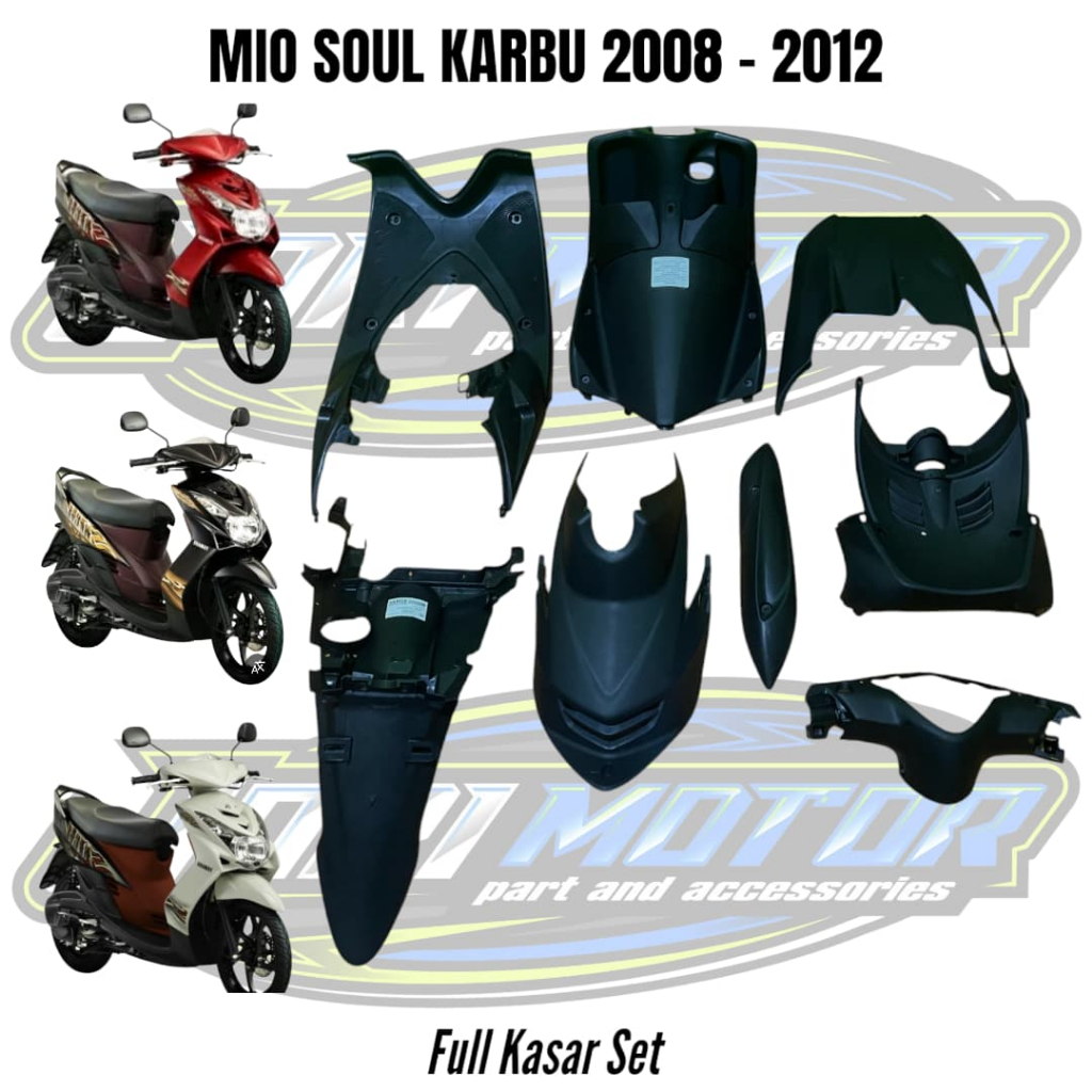 TERMURAH  Cover Body Full Kasar Set Yamaha Mio Soul Karbu 2008 2009 2010 2011 2012 / Body Kasar