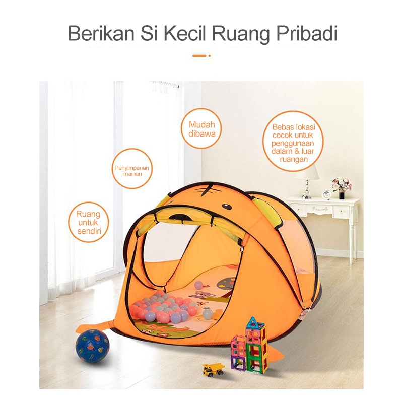 Tenda Anak Rumah/Tenda Anak Karakter/ Tenda Camping Anak Lipat Mainan / Tenda Anak Karakter Hewan