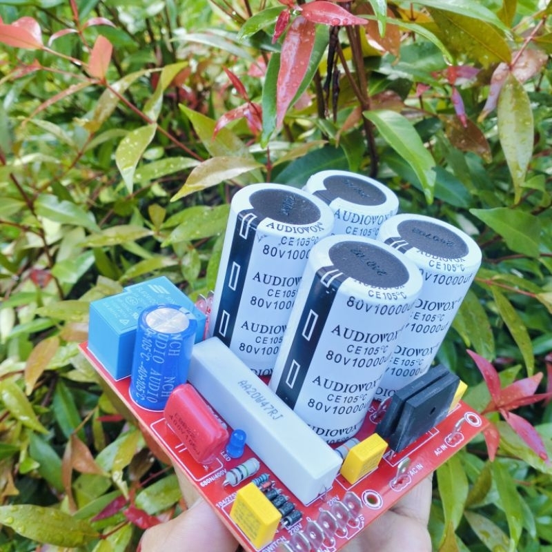 kit psu elco 4 biji Audiovox 80volt 10000 mikro lengkap dengan sofstar cocok untuk sound miniaturan 