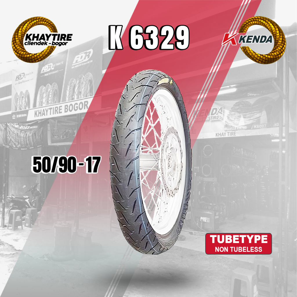 Sepasang/Satuan Ban Motor BABY THAILOOK KENDA K6329 Ring 17 Non Tubeless