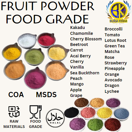 

1KG - Fruit Powder Pewarna Alami Makanan Bubuk Ekstrak Buah Alami Tanpa Bahan Tambahan