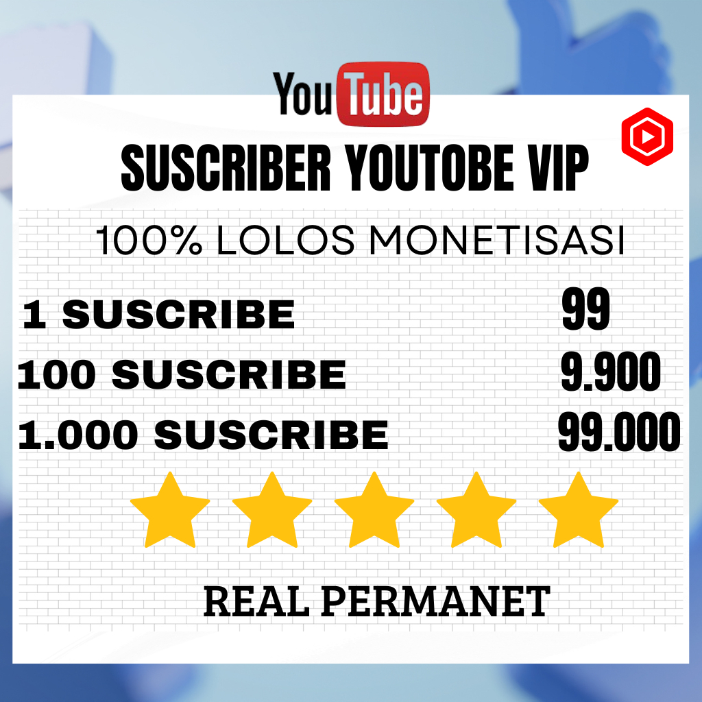 JASA SUBSCRIBER YOUTUBE UNTUK MONETISASI