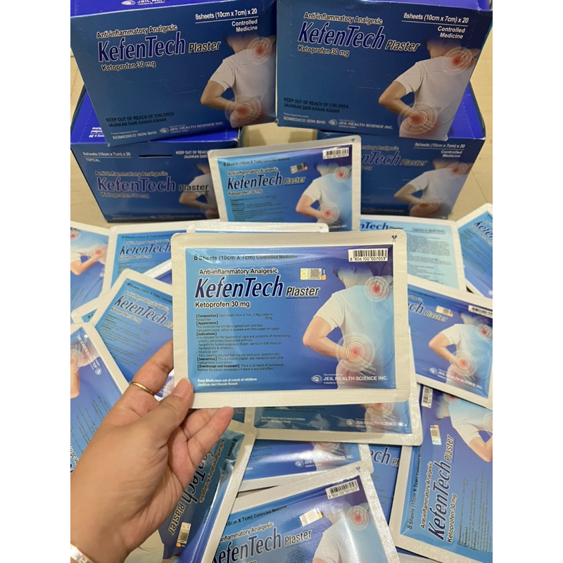 Kefentech koyok isi 8 pcs Plaster Nyeri Rematik Sendi Urat Tulang Bahu Pundak Pinggang Kaki Lutut  R