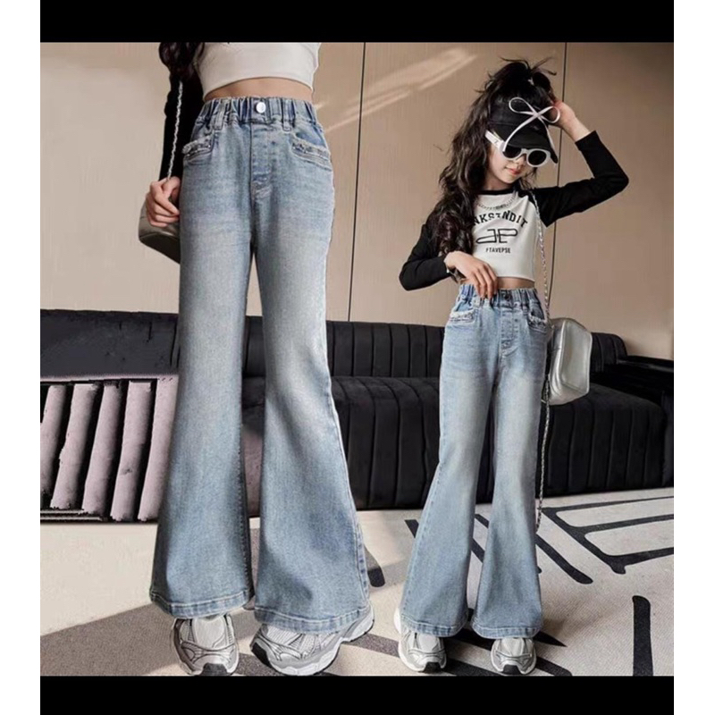 [Relinkids] Celana Cutbray Jeans Anak Perempuan Import