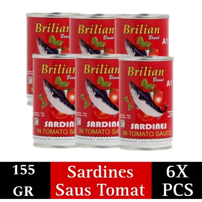 

Ikan Sarden Kaleng Brillian Murah Saos Tomat Praktis Siap Masak 155gr Exp. Date 2028 / Ikan Sarden Brillian Gratis Garam Masak 1pcs