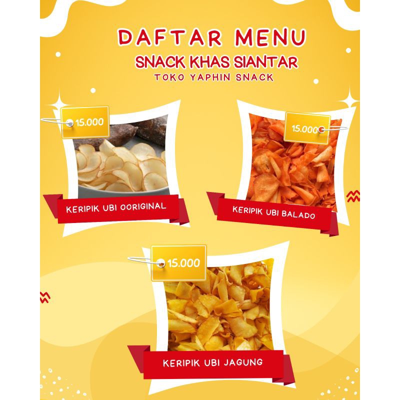 

KERIPIK UBI KHAS SIANTAR 500g (BISA COD)