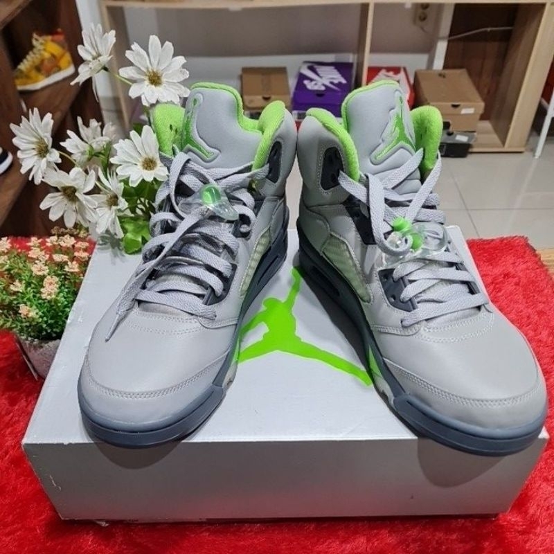 SEPATU NIKE AIR JORDAN RETRO 5 GREEN BEAN ORIGINAL DM9014 003 BNIB