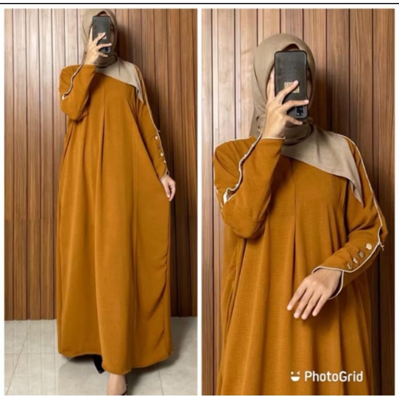gamis crinkle set jilbab murah|gamis simple elegan