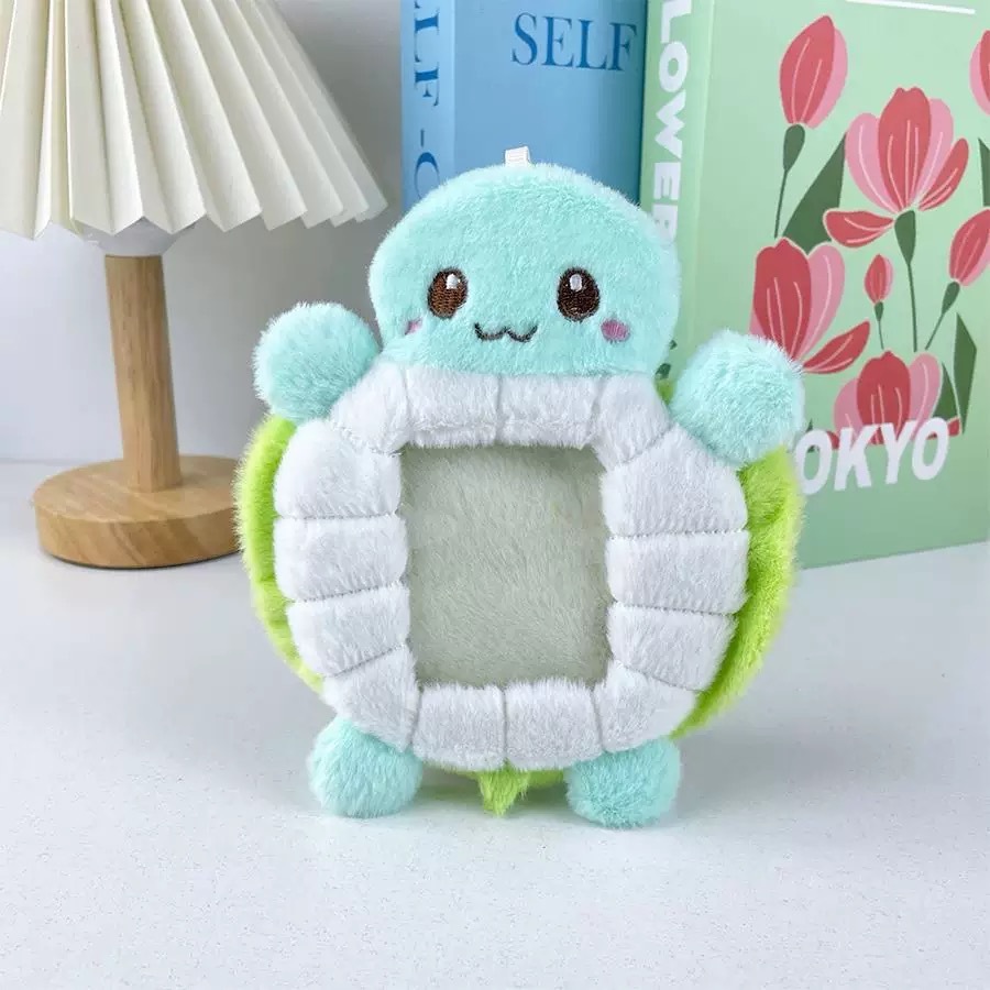 

[GH] Namecard Lanyard Photo Holder Kura-kura - Lanyard Photo holder turtke fluffy penyimpan kartu dan foto k-pop card photocard Goms Home Miniso KKV