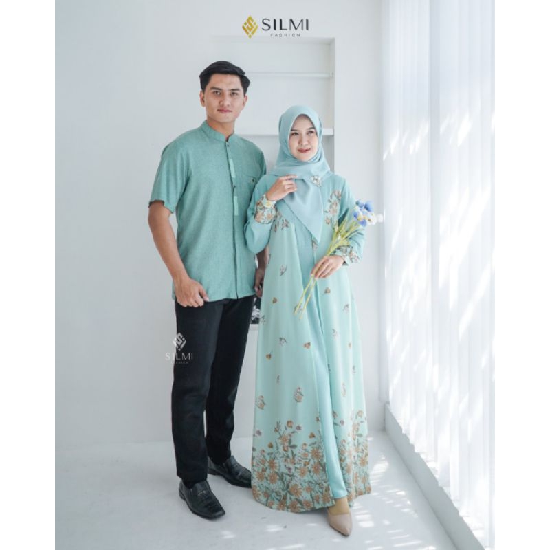 SARIMBIT TERBARU 2025 COUPLE SET HIJAU NATHAN THANIA BY SIILMI
