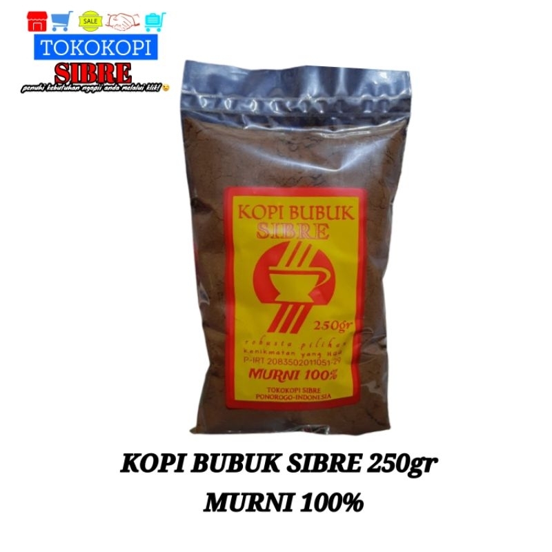 

kopi bubuk sibre 250gr murni 100% kopi murni kopi hitam murni