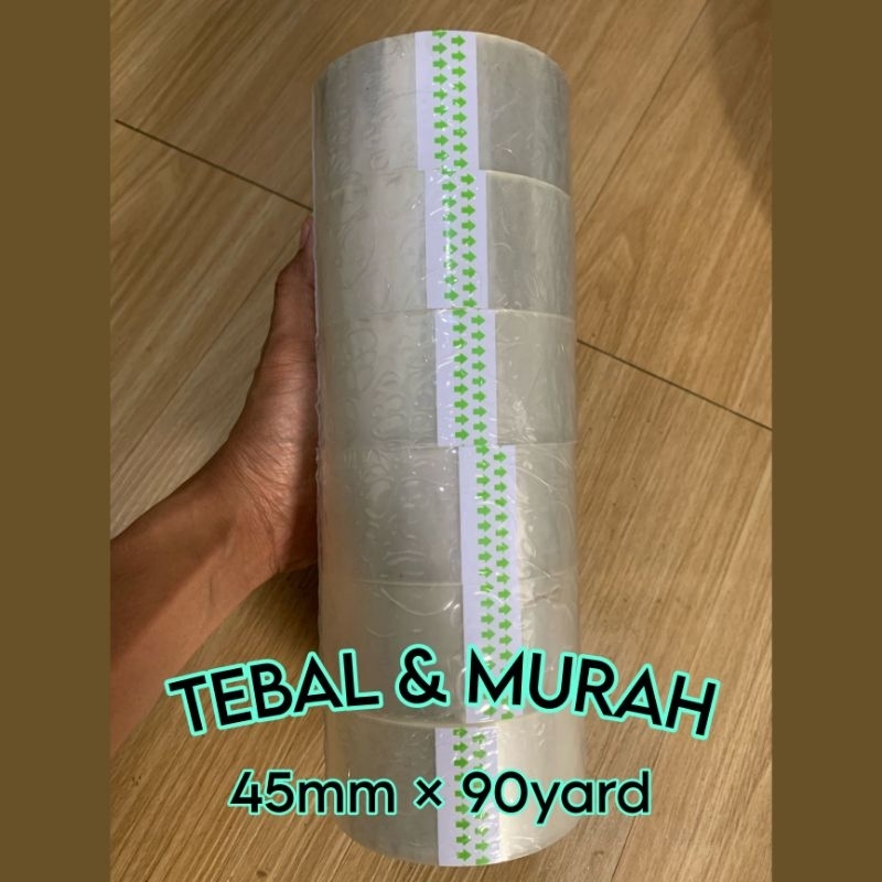 

LAKBAN BENING / LAKBAN PACKING / TERMURAH - ELASTIS - TEBAL - KUAT 45x90yard