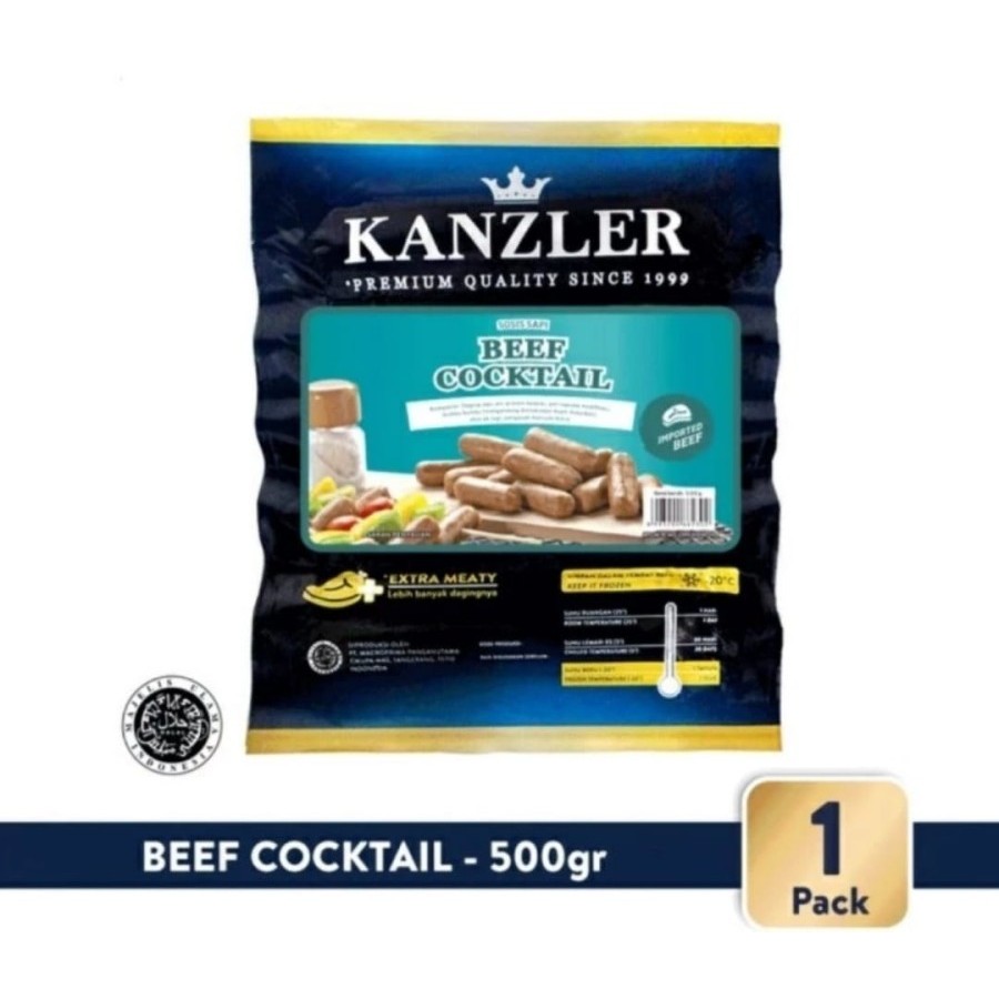 

Kanzler Beef Cocktail Sausage - Sosis Sapi - 250gr - 500gr 1 pack