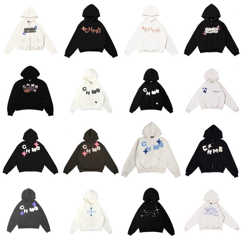 Original 100% Chambredelavain Hoodie Boxy Zip Hoodie Boxy