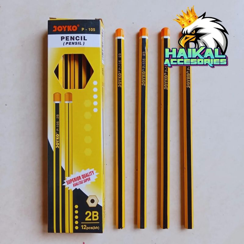 

Pensil Joyko 2B P-105 Perlusin Isi 12pcs Paket Hemat Untuk Usaha