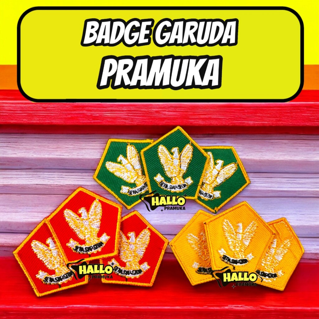 Badge bed garuda pramuka bordir / garuda pramuka siaga penggalang penegak