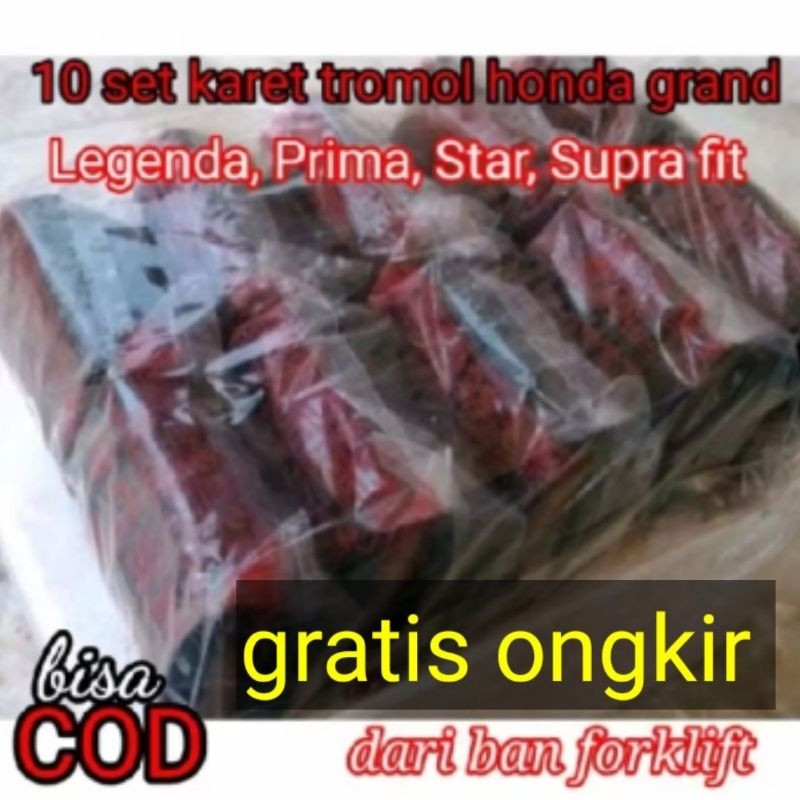10 set karet tromol MURAH dari ban forklip Honda lama, Supra X lama, grand, Legenda