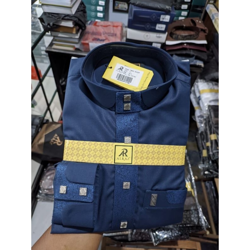 Gamis /Jubah Al Raz Lengan Kancing / Manset katun Premium