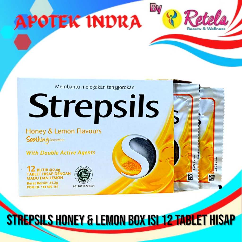 

STREPSILS HONEY & LEMON SACHET 12 TABLET HISAP