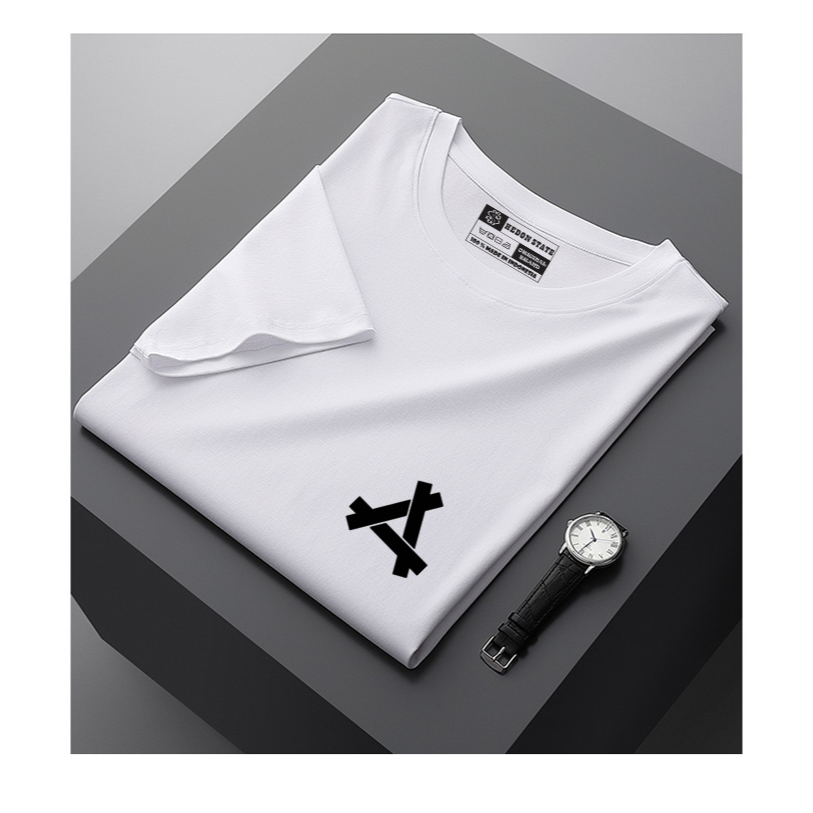 HEDON STATE Baju Pendek Kaos Distro Logo A Hitam Cotton Pria Wanita