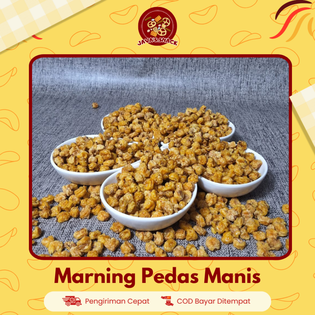 

Java's Java's Marning Jagung Pedas Manis Original Asin Gurih Matang Camilan Kiloan Kemasan 250gr 500gr