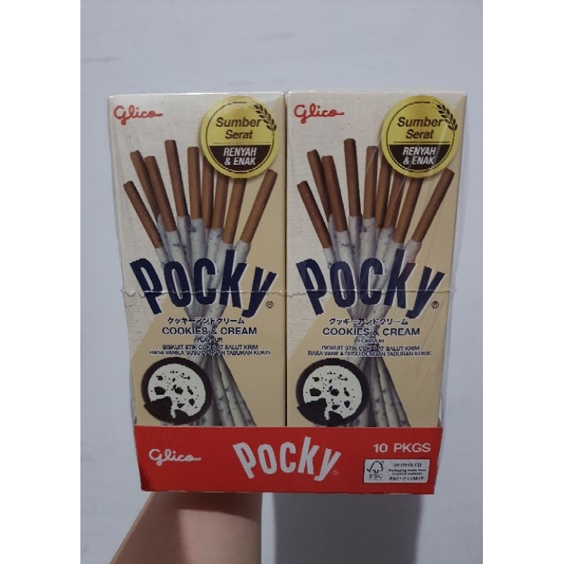 

POCKY MINI 20GR BISKUIT STIK RASA COOKIES AND CREAM - SNACK CEMILAN