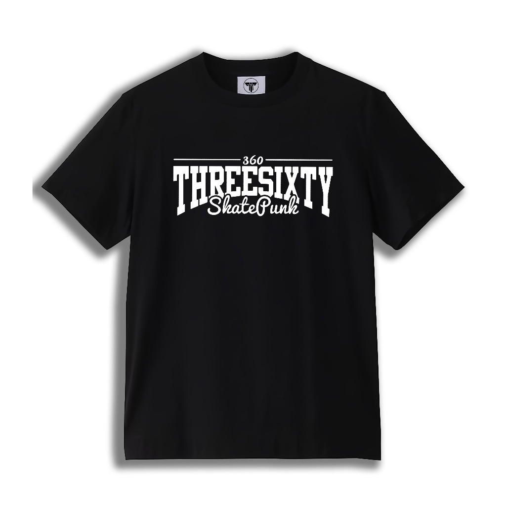 T-shirt Threesixty Skatepunk - LOGO white | Kaos Band Threesixty Skatepunk Premium