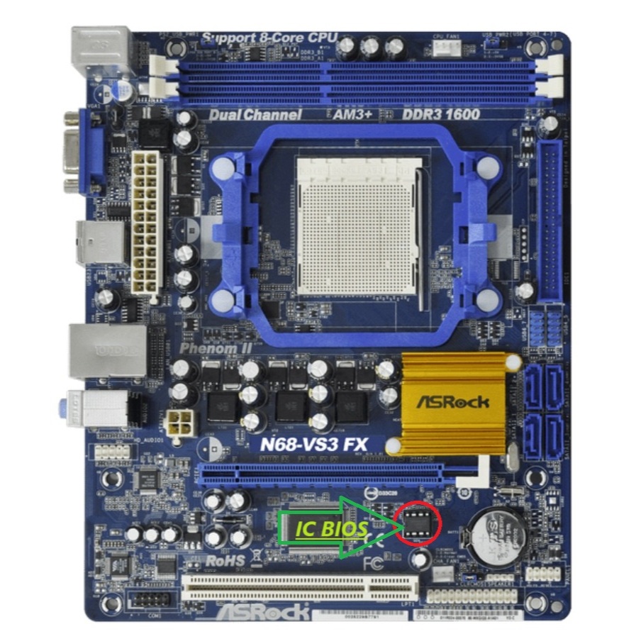 IC BIOS ASRock N68-VS3 FX