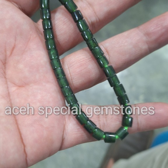 gelang batu giok hitam / black jade super tembus kristal high quality HQ terbaik dikelasnya, asli na