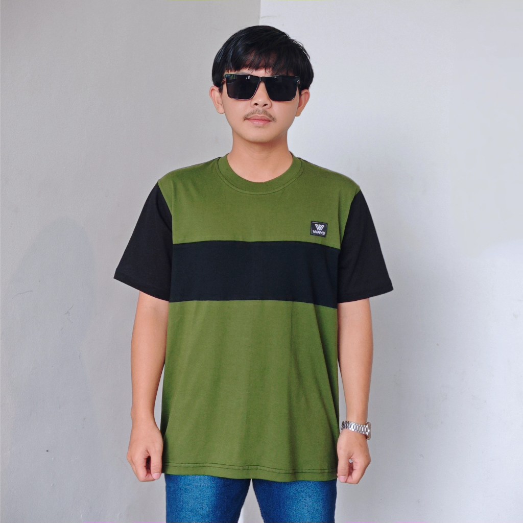Ways Kaos Pria dan Wanita Army Hitam Jumbo Terbaru / Kaos Unisex / Baju Lebaran2025