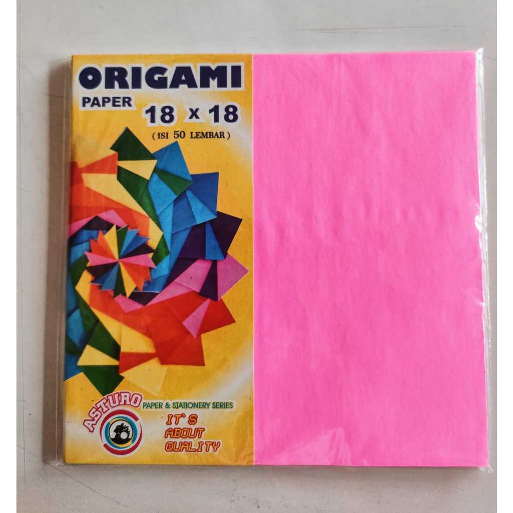 

KERTAS LIPAT 18X18 - MERK ASTURO - ORIGAMI PAPER ISI 50 LEMBAR