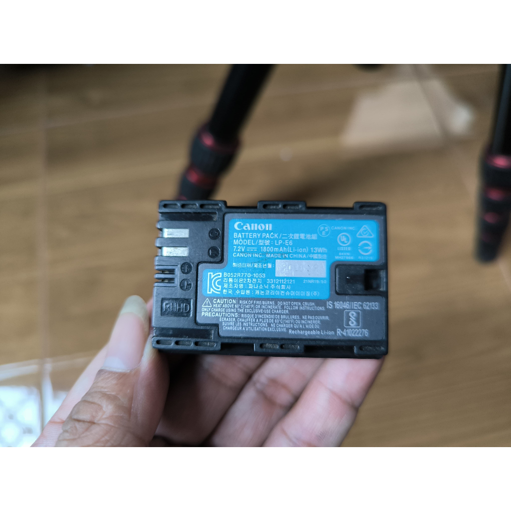 Canon Baterai Pack Model LP-E6 ORIGINAL (Bekas Copotan Kamera 60D)