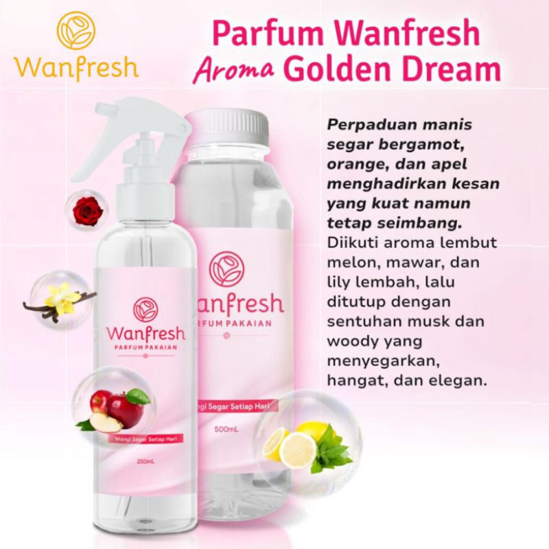 Wanfresh Parfum Pakaian "Golden Dream"