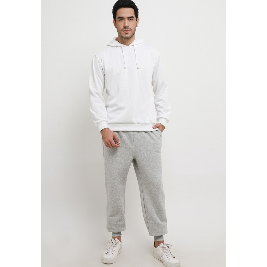 Jacket Hodie Hoddie Long Sleeve Mens Basic Sport High 258 Jaket Lengan Panjang Pria Warna OffWhite (